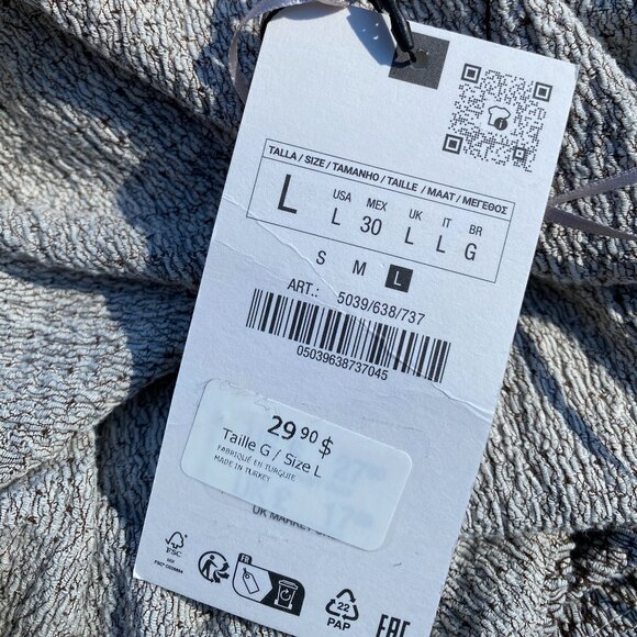 ZARA | One-Shoulder Textured Tube Top | Size L | NWT - Picture 10 of 10